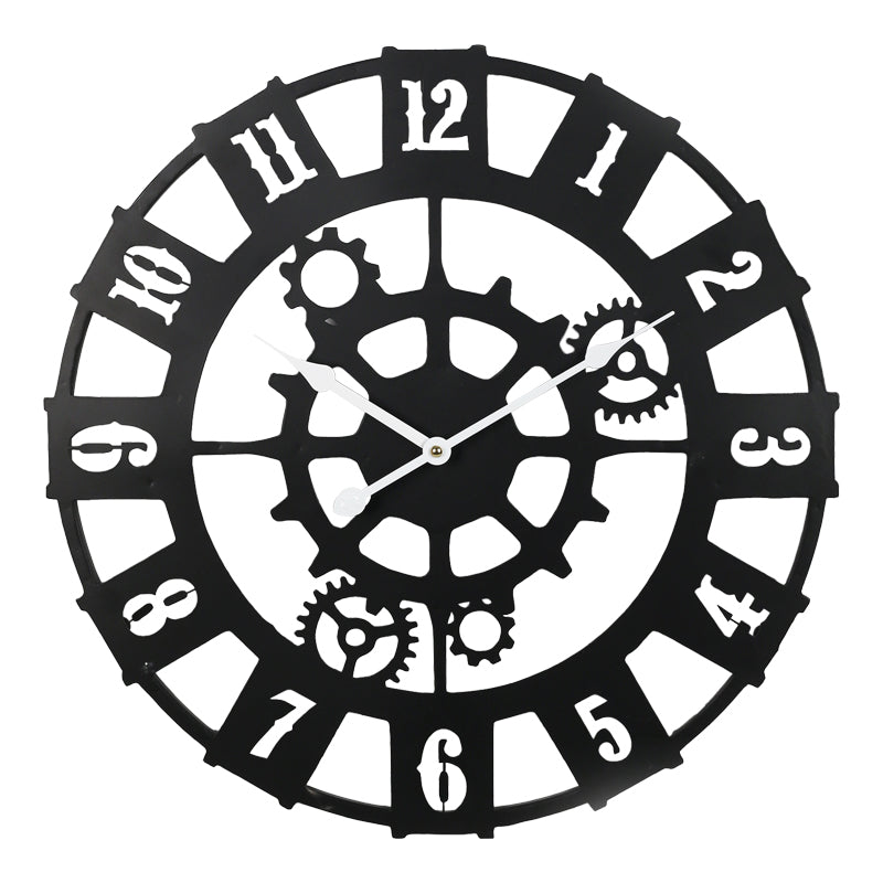 Ceas de perete Idanst metal, neagra, 47x47 cm