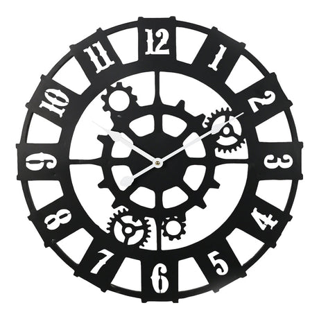 Ceas de perete Idanst metal, neagra, 47x47 cm