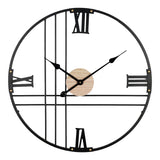 Ceas de perete Latine metal, neagra, 60x60 cm