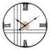 Ceas de perete Latine metal, neagra, 60x60 cm