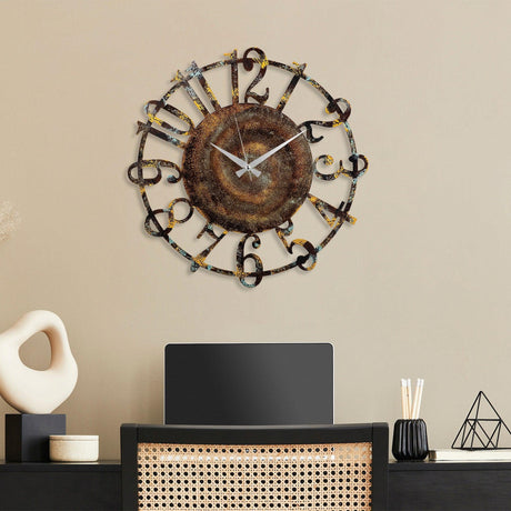 Ceas de perete Metal Wall Clock 15, Multicolor, 48x48 cm