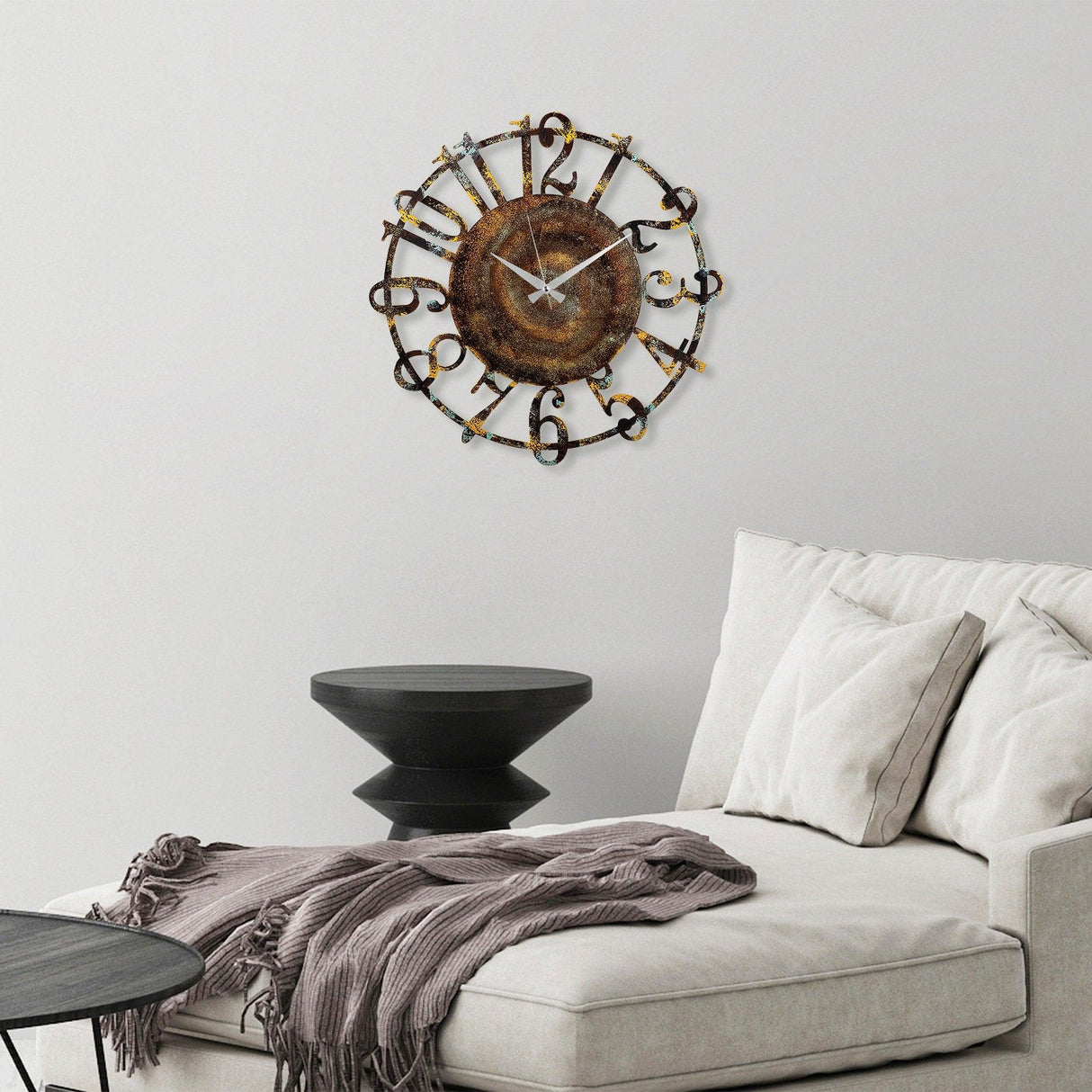 Ceas de perete Metal Wall Clock 15, Multicolor, 48x48 cm