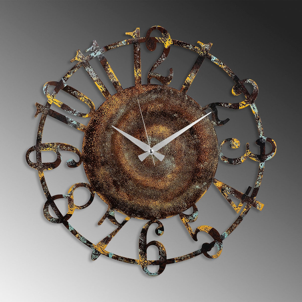 Ceas de perete Metal Wall Clock 15, Multicolor, 48x48 cm