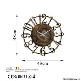 Ceas de perete Metal Wall Clock 15, Multicolor, 48x48 cm