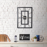 Ceas de perete November XL, Negru, 49x70 cm