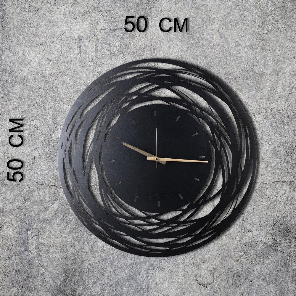 Ceas de perete Timeless Zone, Negru, 50x50 cm