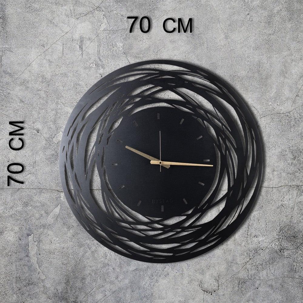 Ceas de perete Timeless Zone, Negru, 70x70 cm