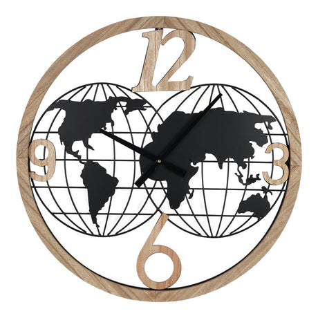 Ceas de perete Woglo metal, neagra, 60x60 cm