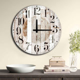 Ceas decorativ din MDF Home Art, Multicolor, 50x50 cm