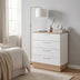 Comoda Adore Base, 4 sertare, Crem / Alb, 72 x 88 x 40 cm | SKU: SFN-840-MB-1