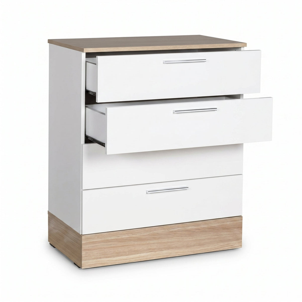 Comoda SFN-840-MB-1 Home Collection® Base, 4 sertare, Crem / Alb, 72x88x40 cm