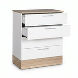 Comoda SFN-840-MB-1 Home Collection® Base, 4 sertare, Crem / Alb, 72x88x40 cm