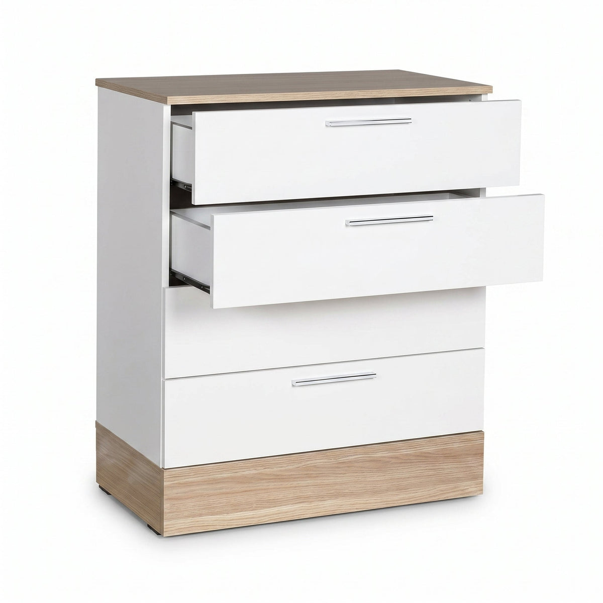 Comoda Adore Base, 4 sertare, Crem / Alb, 72 x 88 x 40 cm | SKU: SFN-840-MB-1