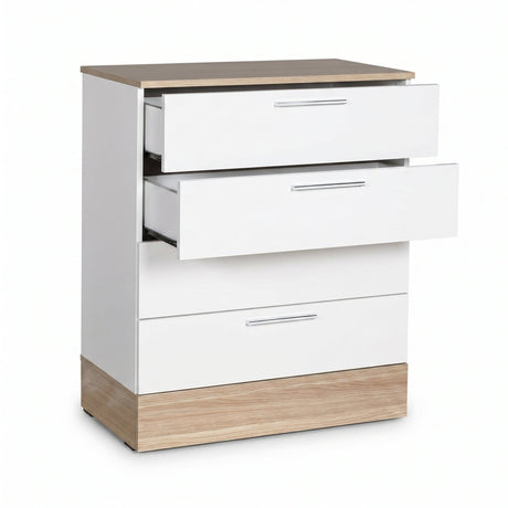 Comoda SFN-840-MB-1 Home Collection® Base, 4 sertare, Crem / Alb, 72x88x40 cm