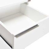 Comoda ADR-415-PP-1 Home Collection® Diamond, 1 usa, 5 sertare, cu rotile, Alb Lucios, 85x44x81 cm