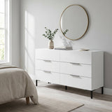 Comoda SFN-1760-DD-1 Home Collection® Oryana, 3 sertare, Alb - Nuc, 140x81x44 cm - Comoda SFN-1760-DD-1 home collection Oryana, 3 sertare, Alb - Nuc, 140x81x44 cm - SFN-1760-DD-1 | SKU: SFN-1760-DD-1