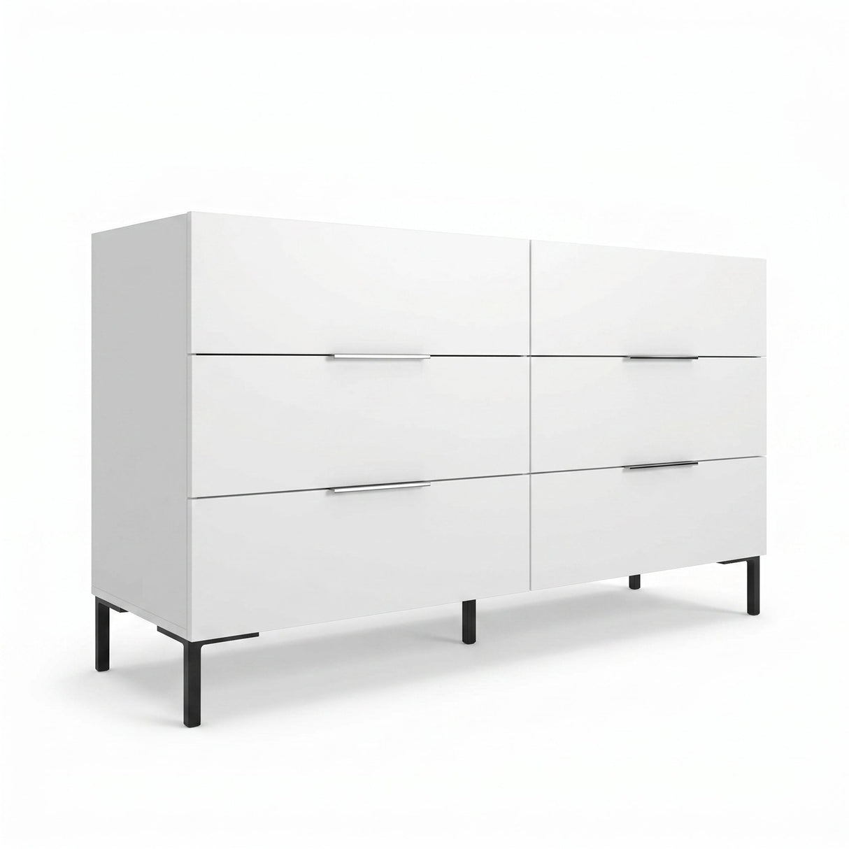 Comoda SFN-1760-DD-1 Home Collection® Oryana, 3 sertare, Alb - Nuc, 140x81x44 cm - Comoda SFN-1760-DD-1 Home Collection® Oryana, 3 sertare, Alb - Nuc, 140x81x44 cm | SKU: SFN-1760-DD-1, SFN-1760-OO-1