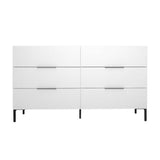 Comoda SFN-1760-DD-1 Home Collection® Oryana, 3 sertare, Alb - Nuc, 140x81x44 cm - Alb | SKU: SFN-1760-DD-1, SFN-1760-OO-1