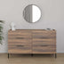 Comoda SFN-1760-DD-1 home collection Oryana, 3 sertare, Alb - Nuc, 140x81x44 cm - SFN-1760-OO-1 | SKU: SFN-1760-OO-1