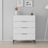 Comoda SFN-1740-DD-1 Home Collection® Oryana, 4 sertare, Alb - Nuc - Stejar, 80x104x44 cm - Alb | SKU: SFN-1740-DD-1, SFN-1740-OO-1, SFN-1740-FF-1