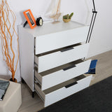 Comoda SFN-1740-DD-1 Home Collection® Oryana, 4 sertare, Alb - Nuc - Stejar, 80x104x44 cm - Alb | SKU: SFN-1740-DD-1, SFN-1740-OO-1, SFN-1740-FF-1