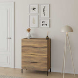 Comoda SFN-1740-DD-1 Home Collection® Oryana, 4 sertare, Alb - Nuc - Stejar, 80x104x44 cm - Comoda SFN-1740-DD-1 home collection Oryana, 4 sertare, Alb - Nuc - Stejar, 80x104x44 cm - SFN-1740-OO-1 | SKU: SFN-1740-OO-1