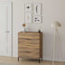 Comoda SFN-1740-DD-1 home collection Oryana, 4 sertare, Alb - Nuc - Stejar, 80x104x44 cm - SFN-1740-OO-1 | SKU: SFN-1740-OO-1