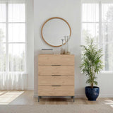 Comoda SFN-1740-DD-1 Home Collection® Oryana, 4 sertare, Alb - Nuc - Stejar, 80x104x44 cm - Comoda SFN-1740-DD-1 home collection Oryana, 4 sertare, Alb - Nuc - Stejar, 80x104x44 cm - SFN-1740-FF-1 | SKU: SFN-1740-FF-1
