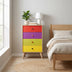 Comoda Adore Rainbow, 4 sertare, Multicolor/Sonoma, 60 x 104 x 45 cm | SKU: SFN-940-SX-1