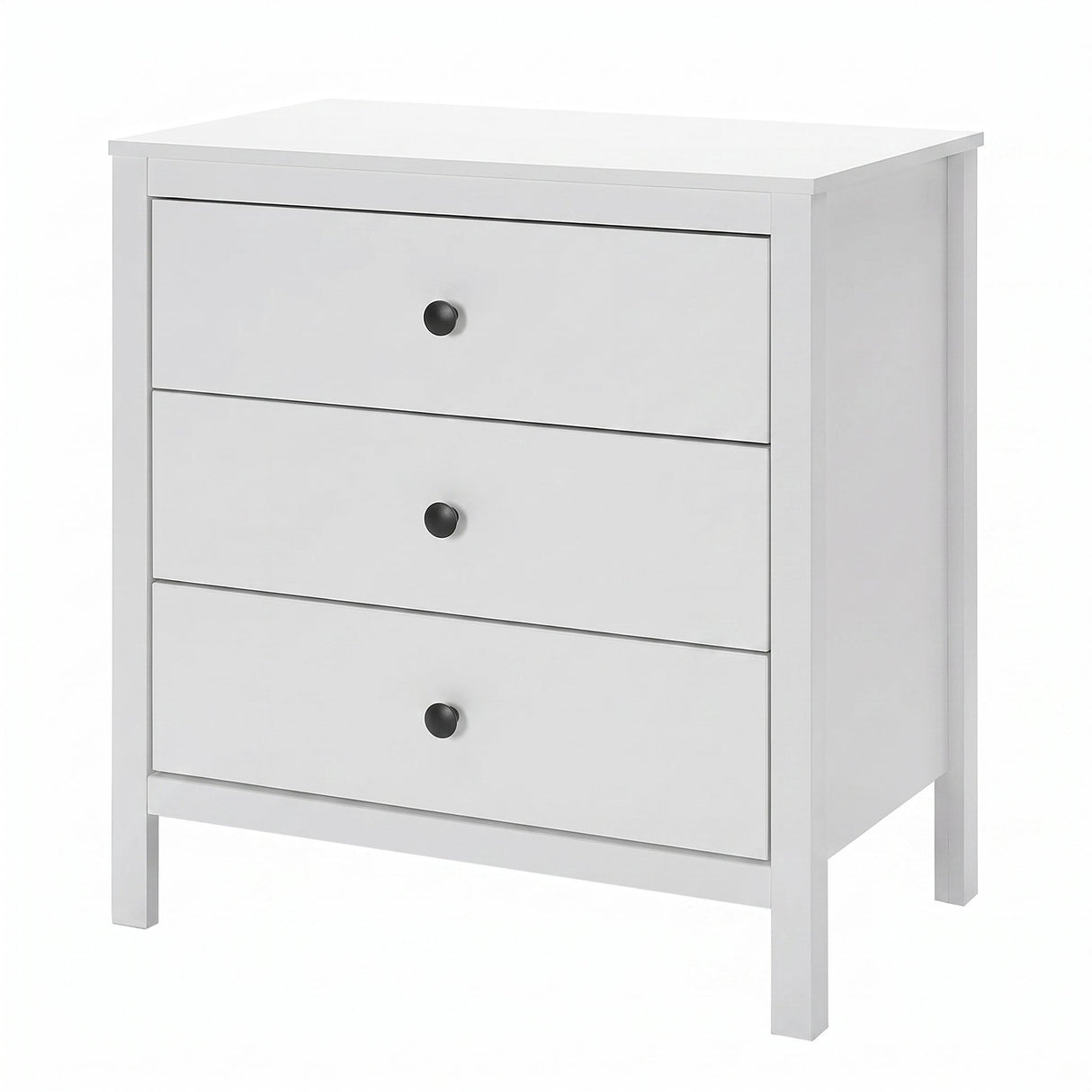Comoda SFN-993-BB-1 Home Collection® Rustic, 3 sertare, Alb, 73x81x47 cm