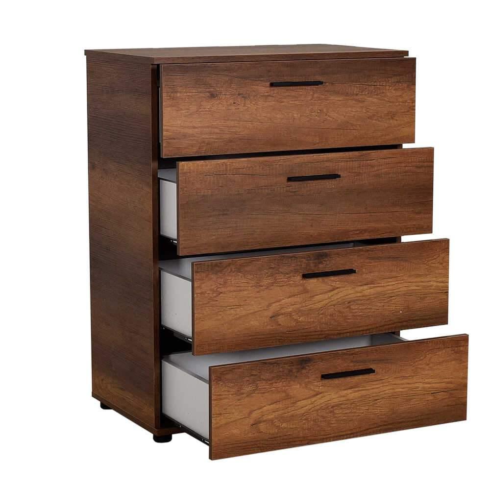 Comoda SFN-540-BB-1 Home Collection® Trendline, 4 sertare, Alb - Nuc, 73x96x44 cm - Nuc | SKU: SFN-540-BB-1, SFN-540-OO-1