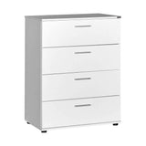 Comoda SFN-540-BB-1 Home Collection® Trendline, 4 sertare, Alb - Nuc, 73x96x44 cm - Alb | SKU: SFN-540-BB-1, SFN-540-OO-1