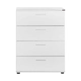 Comoda SFN-540-BB-1 Home Collection® Trendline, 4 sertare, Alb - Nuc, 73x96x44 cm - Alb | SKU: SFN-540-BB-1, SFN-540-OO-1