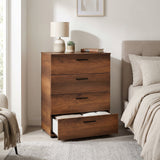 Comoda SFN-540-BB-1 Home Collection® Trendline, 4 sertare, Alb - Nuc, 73x96x44 cm - Nuc | SKU: SFN-540-OO-1