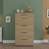 Comoda SFN-550-FF-1 Home Collection® Trendline cu 5 sertare, Alb - Maro - Stejar - Mov, 60x108x44 cm - Comoda SFN-550-FF-1 Home Collection® Trendline cu 5 sertare, Alb - Maro - Stejar - Mov, 60x108x44 cm | SKU: SFN-550-FF-1