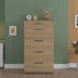 Comoda SFN-550-FF-1 Home Collection® Trendline cu 5 sertare, Alb - Maro - Stejar - Mov, 60x108x44 cm | SKU: SFN-550-FF-1