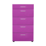 Comoda SFN-550-FF-1 Home Collection® Trendline cu 5 sertare, Alb - Maro - Stejar - Mov, 60x108x44 cm - Mov | SKU: SFN-550-FF-1, SFN-550-BB-1, SFN-550-OO-1, SFN-550-UU-1