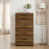 Comoda SFN-550-FF-1 Home Collection® Trendline cu 5 sertare, Alb - Maro - Stejar - Mov, 60x108x44 cm - Maro | SKU: SFN-550-OO-1