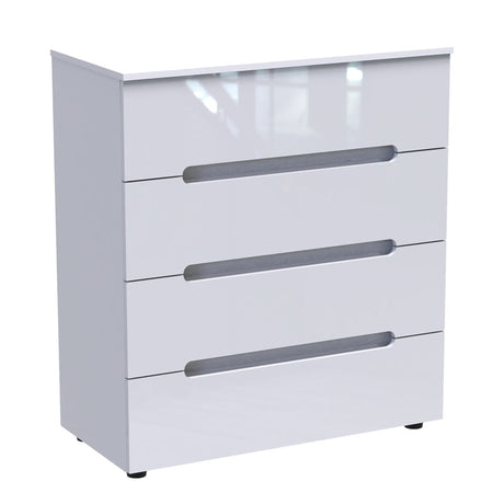Comoda Afina mdf, alb lucioasa, 90x44x101 cm
