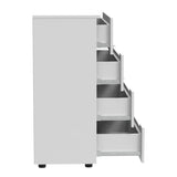 Comoda Afina mdf, alb lucioasa, 90x44x101 cm