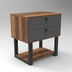 Corp Mobil Comoda Birou - Rollbox cu 2 sertare si Raft, Gri - Nuc, 80 x 85 x 52 cm