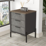 Comoda Birou - Rollbox cu 3 sertare Scandinav, Maro, 54x70x45 cm