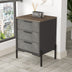 Corp Mobil Comoda Birou - Rollbox cu 3 sertare Scandinav, Maro, 54 x 70 x 45 cm