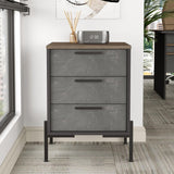 Comoda Birou - Rollbox cu 3 sertare Scandinav, Maro, 54x70x45 cm
