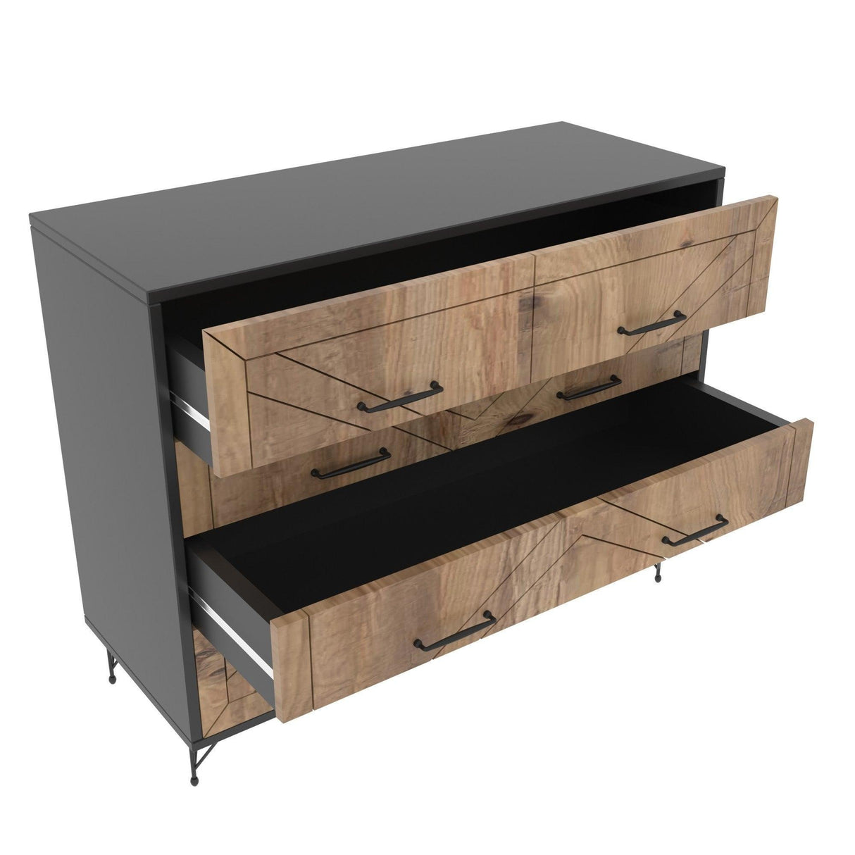 Comoda Comfort, Gri, 80x100x40 cm