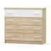 Comoda cu 4 sertare Geneva, Alb, 103x40x92 cm