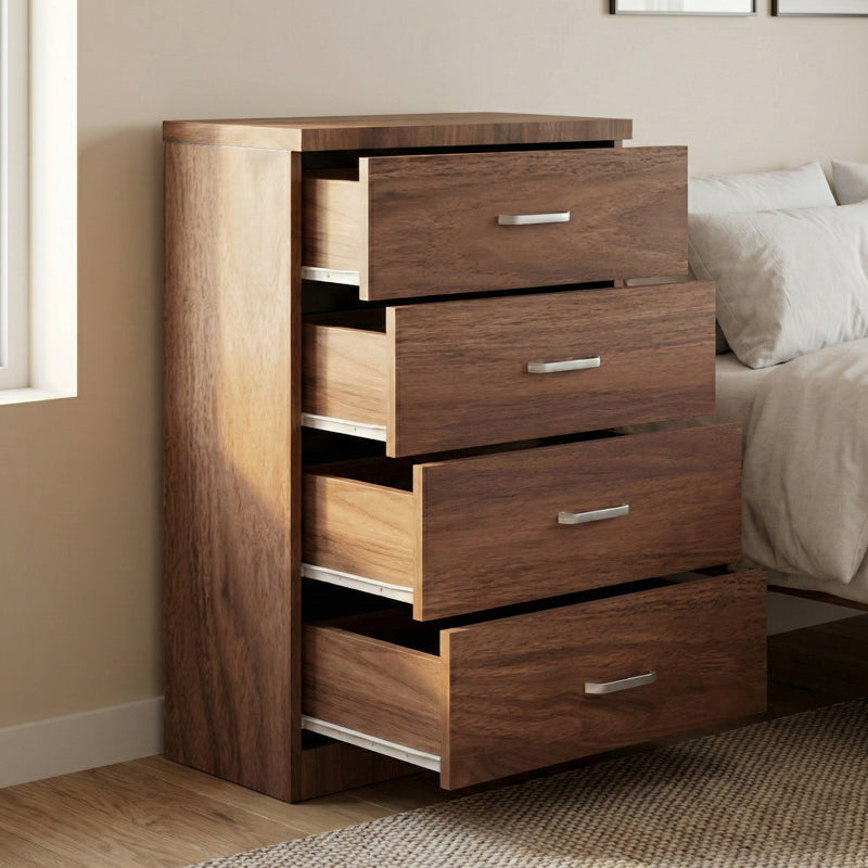 Comoda cu 4 sertare Killian, Sonoma - Wenge, 80x40x80 cm - Nuc