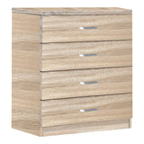 Comoda cu 4 sertare Killian, Sonoma - Wenge, 80x40x80 cm - Comoda cu 4 sertare Killian, Sonoma - Wenge, 80x40x80 cm