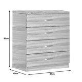 Comoda cu 4 sertare Killian, Sonoma - Wenge, 80x40x80 cm - Sonoma