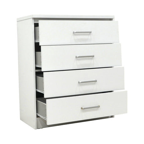 Comoda cu 4 sertare Olympus, Alba, 80x40x95 cm